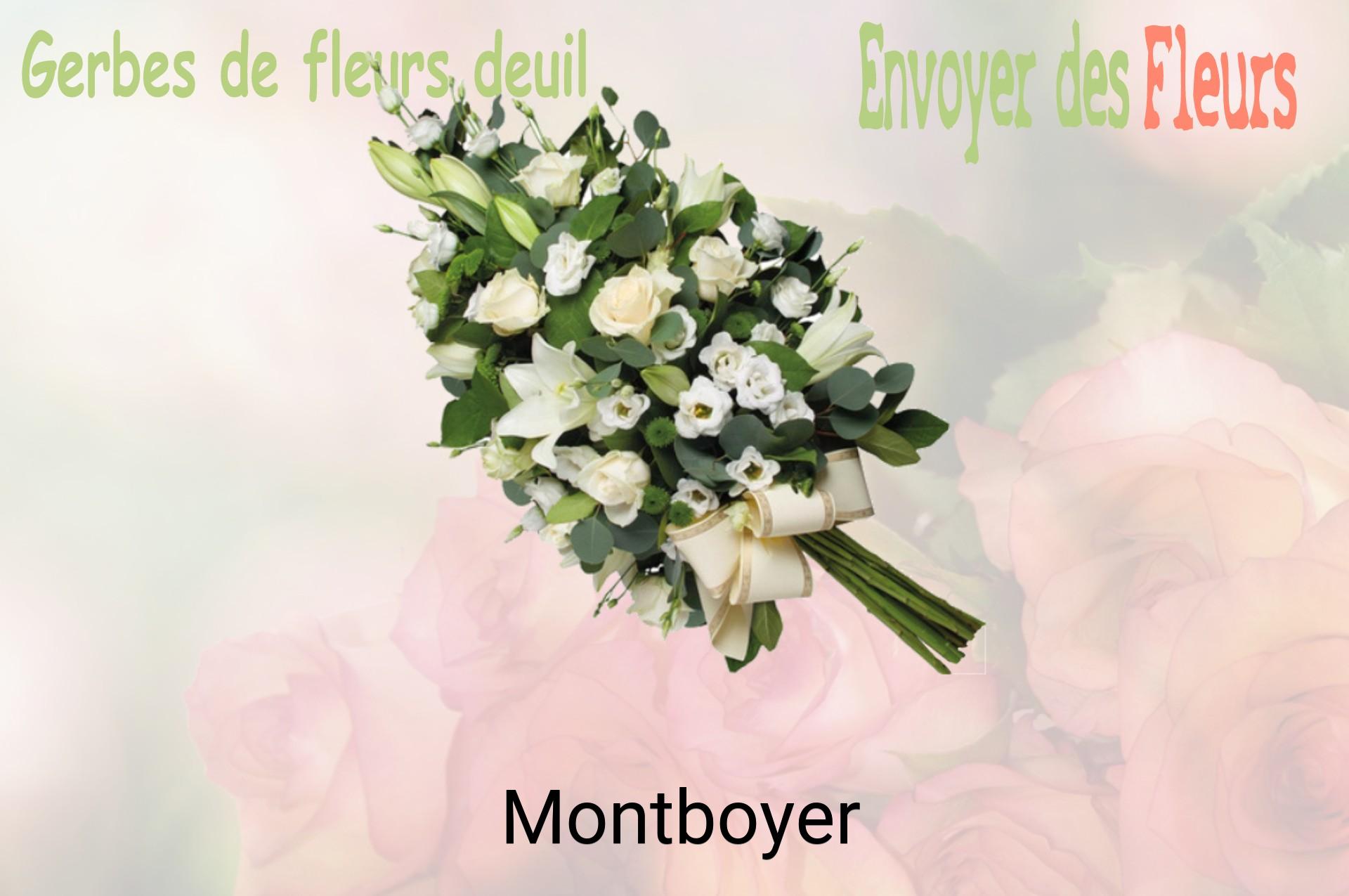 Gerbe de fleurs de deuil livrée à Montboyer